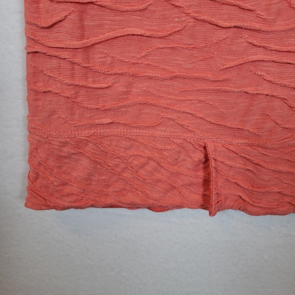 Toad and Co Womens Crinkle Organic Cotton Tank Midi Dress Size Large Orange - Picture 2 of 9